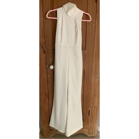 Misha Collection Alexa white high neck sleeveless wide leg jumpsuit NWOT - Picture 6 of 15